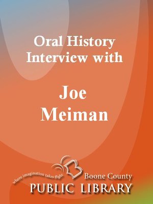 cover image of Oral History Interview with Joe Meiman